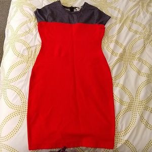 Red/Orange form fitting stretch dress